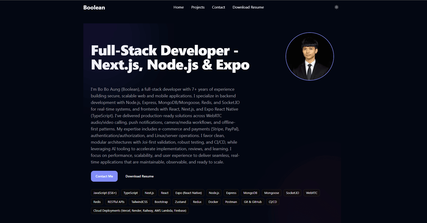 Profile Portfolio - Next.js 15 + TailwindCSS v4